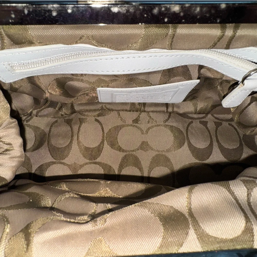 COACH SPECIAL EDITION MULTICOLORED POLKA DOT KISSLOCK FRAME SATCHEL BAG #3679 - Picture 6 of 11